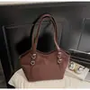 Bolsa Casual Retro de Grande Capacidade 2025 Nova Outono e Inverno Feminina para o Trabalho Ombro Tote