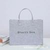 Bolsa de compras de celebridad de internet, bolsa tote de fieltro de un solo hombro que combina con todo, bolsa publicitaria, bolsa de compras para ir al trabajo, bolsa de fieltro para regalo de mano