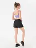 Pantalones Cortos Deportivos de Tres Cuartos Nuevos Transfronterizos Europeos y Americanos para Mujer, Secado Rápido, Elásticos y Frescos, Anti-Exposición, para Correr y Entrenamiento de Fitness