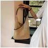 Bolso Tejido de Paja Estilo Francés para Mujer, Estilo Artístico y Natural, Adecuado para el Trabajo, Nuevo Modelo 2026, Bolso Cubo Tejido Fresco de Verano