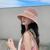 Sombrero de Paja Sombrilla de Ala Ancha para la Costa Sombrero de Sol Transpirable de Verano para Mujer Sombrero de Sol con Cobertura Facial Sombrero de Playa de Encaje Sombrero Protector Solar