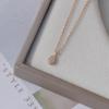 Conjunto de Joyería de Anillo, Collar y Pendientes Geométricos de Diamante de Zircón Estilo Japonés y Coreano Conjunto de Joyería Chapado en Plata 925 Oro de 14K