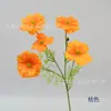 Flores Artificiales para Bodas, Flor de Mariposa de 5 Cabezas en Tallo Único, Decoración de Escena de Salón de Bodas, Flores de Seda, Arreglo Floral de Piso para Pasarela T, Arreglo Floral