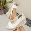 Sandalias Romanas Europeas y Americanas para Mujer, Sandalias de Plataforma, Sandalias de Cuña con Suela Gruesa Abiertas en la Punta Talla Grande Amazon, Nuevo Modelo Verano 2025 con Hebilla