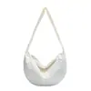 2026 Nueva Moda Lona Gran Capacidad Bolso para Mujer Mori Meng de Moda Bolso Dumpling Bolso Cruzado Color Sólido Simple