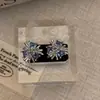 Pendientes de Cristal de Fuegos Artificiales de Color Té de Gama Alta para Mujer, Únicos y Elegantes, Pendientes de Moda para el Trabajo