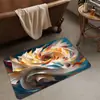 Alfombra de Baño Floral 3D de Lujo Ligero con Toque de Alta Gama, Felpudo Decorativo para el Hogar Antideslizante, Alfombrilla Absorbente para Pies de Baño