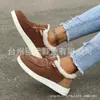 Entrega en stock Juyuan invierno 2026 nuevo comercio exterior talla grande zapatos 35-43 lona de caña baja planos casuales zapatos de algodón