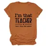 SOY ESE Profesor Que Amazon Ebay Sitio Independiente Camiseta Casual Simple de Manga Corta con Cuello Redondo para Mujer