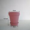 Maceta de Cerámica Roja Rosada Estilo Nórdico Plantación de Suculentas Planta en Maceta Interior y Exterior Maceta de Cerámica Roja Maceta de Barro Rojo con Bandeja