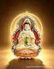 Colar Novo Estilo Chinês com Vaso de Lótus e Pingente de Guanyin, Colar Amuleto Buda Dai Ni Ru Lai, Item Quente de Transmissão ao Vivo