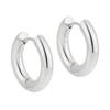 Aretes Redondos de Acero de Titanio de Industria Pesada Exagerados Transfronterizos Europeos y Americanos para Mujer Simples Elegantes Versátiles Aretes Chapados en Oro de 24K