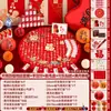 Decoración de Luna Llena Accesorios para Fotos Suministros para Ceremonia de los Cien Días del Bebé Sobre Rojo para Bebé en Casa Alfombra para Banquete de los Cien Días
