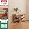 Zapatero de Madera Simple para Uso Doméstico, Estante de Almacenamiento Multicapa para Entrada de Dormitorio, Zapatero de Bambú para Viviendas de Alquiler