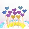 Cartão de Bolo Decoração Inserir Amor Estrela Coroa Inserir Cartão de Bolo de Aniversário Decoração de Bandeira