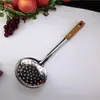 Espátula de aço inoxidável com padrão de madeira, concha para sopa, espátula para fritar, colher de arroz, grande, com furos, conjunto de cinco peças, espátula para cozinhar, colher, utensílios de cozinha, espátula para cozinhar