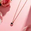 Collar de Proyección de Lujo Ligero Más Vendido Transfronterizo para Mujer, Pequeño y Exquisito, Accesorio de Colgante Simple y Versátil, Joyería para Regalo del Día de San Valentín
