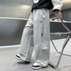 Pantalones de Trabajo para Niños Primavera y Otoño 2026 Otoño Niños Medianos y Grandes Estilo Coreano Moda Deportivos Pantalones Largos Transpirables Pierna Recta Pierna Ancha