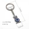 Aleación Ojos Azules Turquía Búho 14mm Llavero Llavero Colgante para Bolso Colgante para Llave de Coche