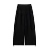 Calça Esportiva Cinza Plissada Solta Estilo Coreano Feminina Outono 2026 Novo Estilo Emagrecimento Caimento Casual Preguiçoso Calça Jogger de Perna Larga