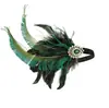 Diadema de Plumas de los Años 20 Tocado Aleación Flor Pedrería Borla Diadema Accesorios para Fiesta de Máscaras Europeo y Americano