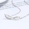 Colar Infinito para Mulheres, Prata Esterlina 925, Simples e Moderno, Luxo Leve de Nicho, Corrente Clavícula Número 8, Joia de Design de Alta Qualidade
