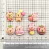 Adesivo Brilhante Desenho Animado Morango Casquinha Bolo Capivara DIY Acessórios de Resina Adorno de Cabeça Grampo de Cabelo Ímã de Geladeira Material