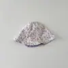 Chapéu de Bebê Coreano Yipan Primavera e Outono Novo Floral Proteção Solar Chapéu de Pescador Dupla Face para Bebê Chapéu de Sol Infantil Atacado
