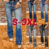 2021 Amazon wish AliExpress Jeans de Mujer Transfronterizos Europeos y Americanos Lavados Múltiples Botones Micro-la Jeans Mujer