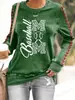 Estación Independiente de Comercio Exterior Tienda Autoconstruida shopify Amazon Transfronterizo CAMISETA DE MANGA LARGA para MUJER con Estampado BASEBALL MAMA