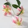 Simulación de flores, 3 lirios de llama, diseño de escena de boda, decoración del hogar, accesorios de fotografía de flores artificiales, fábrica al por mayor