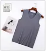 Atacado outono e inverno masculino colete térmico de veludo masculino sem costura slim autocalor plus size camisa base colete de roupa íntima
