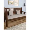 Juego de sofá y silla de madera maciza, estilo chino moderno, silla de balcón de madera minimalista, adecuado para apartamentos de alquiler y unidades pequeñas, banco largo con respaldo.