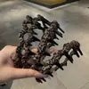 2025 Otoño Tela Clásica Coreana Estampado Leopardo Diadema con Dientes de Onda Diadema de Corona Alta Esponjosa Pinza para el Cabello Accesorio para el Cabello