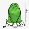 Mochila de poliéster personalizada, impermeable, con cordón ajustable, de nailon, con bolsillo para deportes al aire libre, equitación, fitness, bolsa de almacenamiento para el hombro