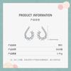 Pendientes de plata s925 para mujer, elegantes y elegantes, con diseño geométrico de diamantes, populares entre Europa y América.