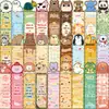 30 Marcapáginas de Dibujos Animados, Lindos Retro Simples Estilo Cuaderno de Notas Materiales Artísticos Creativos, Colección de Tarjetas Marcapáginas de Papel para Lectura
