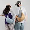 Nova Bolsa Transversal com Design de Nicho, Estilo Minimalista Preguiçoso, Bolsa de Nylon Leve Formato Bolinho, Bolsa de Ombro Versátil de Grande Capacidade