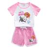 Traje de manga corta para niñas verano 2022 estilo occidental nuevos pantalones cortos para niñas pequeñas conjunto casual de dos piezas de una generación de cabello