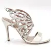Sandalias Brillantes Estilo Coreano Mariposa Diamante para Mujer con Tacones Finos 2026 Nueva Moda Tendencia Sexy Huecas Fiesta Tacones Altos