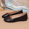 Zapatos planos bajos de punta redonda para mujer, nuevo estilo de verano, mocasines sin cordones de suela blanda, zapatos casuales de talla grande transfronterizos