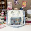Bolsa de maquillaje para estudiante femenina japonesa linda gato bolso de hombro bolsa secundaria bolsa de uniforme jk bolsa de mensajero para viajero