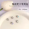 Accesorios Populares para Uñas, Lujo Accesible Bolas Cuadradas Gruesas Hechas a Mano con Diamantes, Accesorios para Uñas de Aleación de Cristal Super Brillantes de Celebridad de Internet