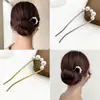 Grampo de cabelo em U para coque artefato cabeça de bola forma fixa grampo de cabelo para a parte de trás da cabeça aplique de cabelo adorno de cabeça estilo antigo grampo simples