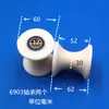 Roda de Polia de Nylon com Canaleta em U Rolamento Roda de Borracha Roda Guia para Tubo Redondo Suporte de Roda para Trilho Plástico Roda de Suporte para Porta e Janela com Canaleta em U