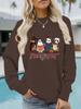 Sudadera con estampado de Halloween y cuello redondo de manga larga informal para mujer, otoño e invierno, transfronteriza entre Europa y Estados Unidos, venta al por mayor