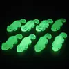 Figurillas de Animales Hipopótamo Pequeño de Resina Luminosa 3D Accesorios DIY Decoración de Escritorio de Coche Adornos Pequeños Venta al por Mayor