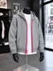Sudadera con Capucha y Cremallera Grande Colorblock para Hombre y Mujer Diseño Otoñal Corte Ajustado Favorecedora Cremallera de Diente Gigante de Colores Chaqueta