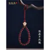 Colgante de Granate Natural Lanyard para Muñeca Cadena Corta Colgante Cadena Colgante para Llavero de Disco U de Cristal 5A
