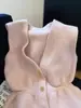 Chal Versátil Simple de Color Sólido con Cuello en V de Estilo Francés de Un Solo Botón para Mujer 2025 Invierno Nuevo Top en Capas Ins